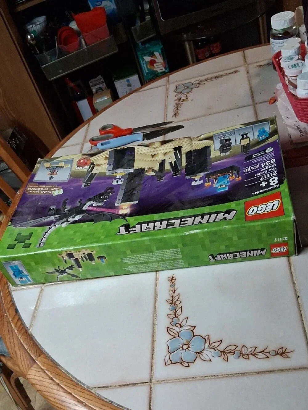 LEGO Minecraft Ender Dragon Battle Playset - Purple & Tan